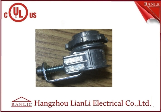 Китай Серый цвет гальванизировал соединитель 3/8&quot; 1/2 седловины» для металлического перечисленного UL CUL гибких спиральных трубок поставщик